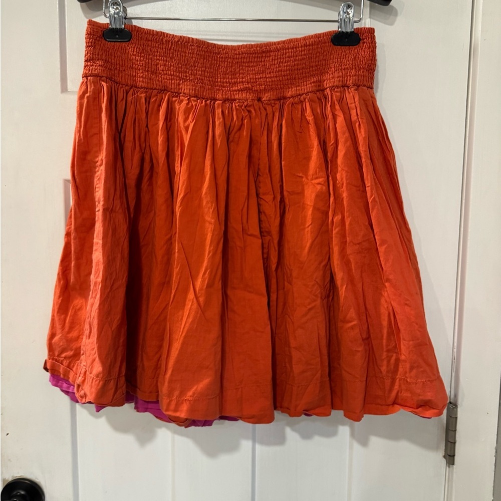 Gap skirt reversible pink and orange mini skirt size M N1.2 - Picture 4 of 11